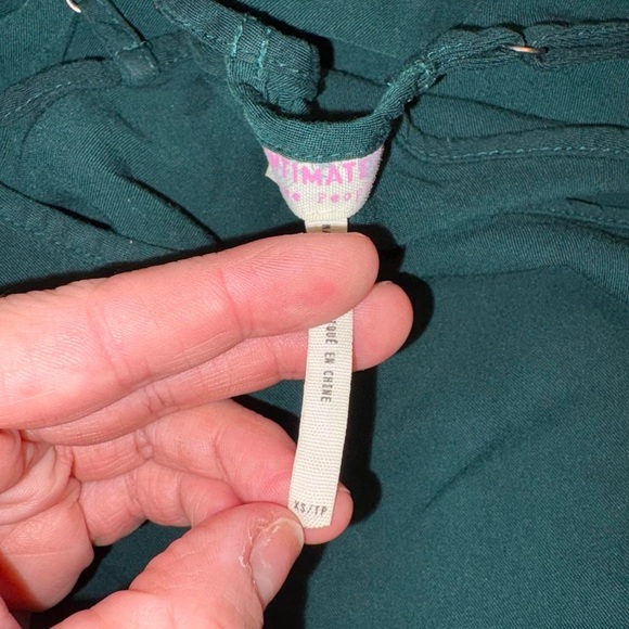 Free People Dark Green Asymmetrical Slip Dress - Picture 7 of 9